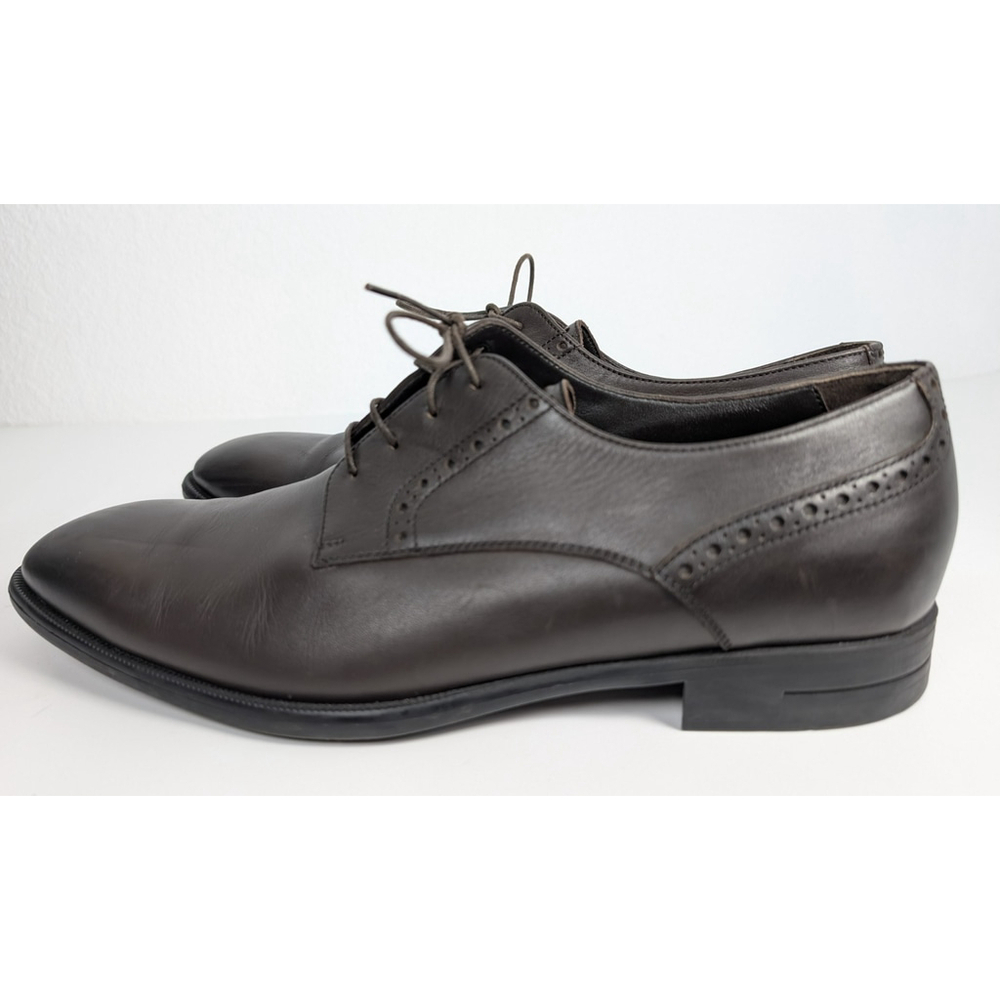 Ermenegildo Zegna Brown Derby Dress Shoes Sz 10 Classic Designer Luxury